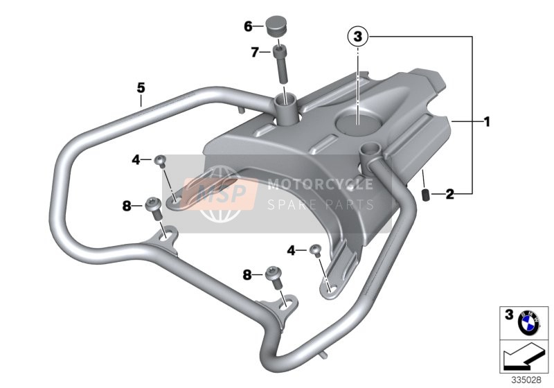 BMW F 700 GS 17 (0B06, 0B16) 2014 Barra portatutto 1 per un 2014 BMW F 700 GS 17 (0B06, 0B16)