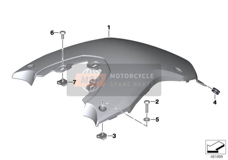 BMW F 700 GS 17 (0B06, 0B16) 2017 COVERING CENTER for a 2017 BMW F 700 GS 17 (0B06, 0B16)