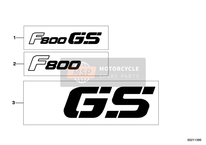 BMW F 800 GS 08 (0219,0229) 2011 Etichetta per un 2011 BMW F 800 GS 08 (0219,0229)