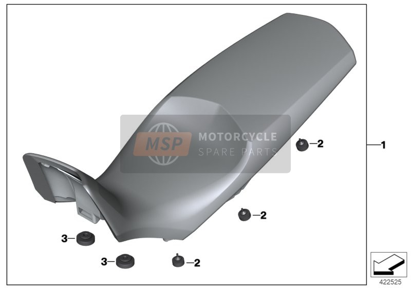 BMW F 800 GS 08 (0219,0229) 2009 Bench seat 2 for a 2009 BMW F 800 GS 08 (0219,0229)
