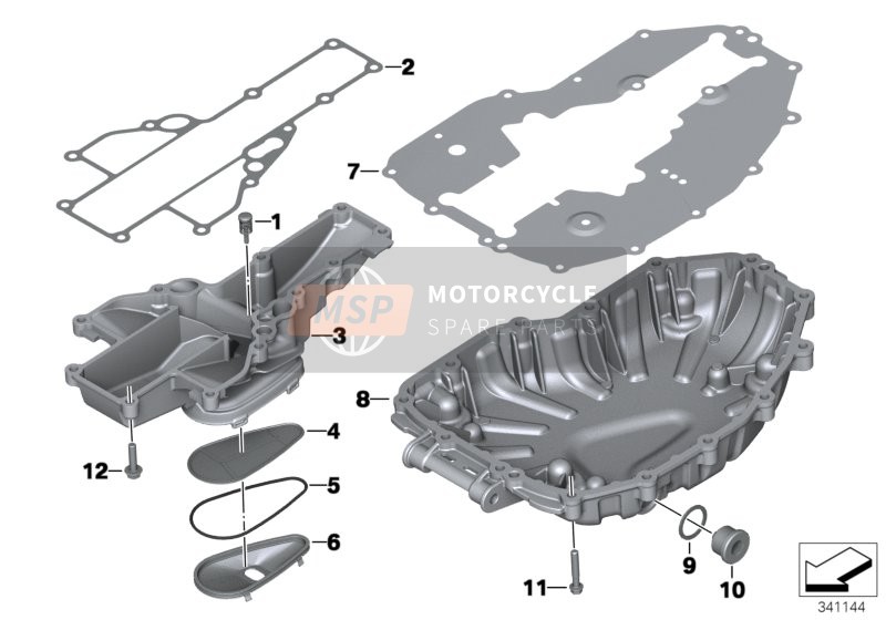 BMW F 800 GS 08 (0219,0229) 2009 OIL PAN for a 2009 BMW F 800 GS 08 (0219,0229)