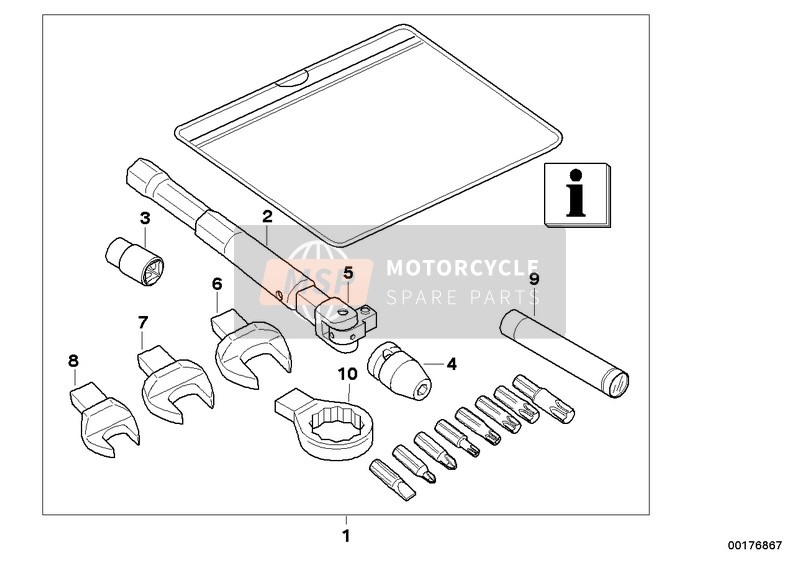 BMW F 800 GS 08 (0219,0229) 2009 Car tool, service kit for a 2009 BMW F 800 GS 08 (0219,0229)
