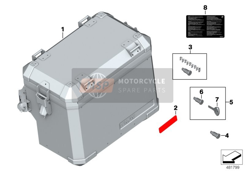 51257692176, Schliesszylinder Koffer/topcase Mit Code, BMW, 2