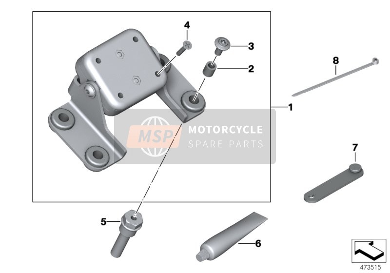 BMW F 800 GS 08 (0219,0229) 2009 MOUNTING PARTS, BMW NAVIGATOR for a 2009 BMW F 800 GS 08 (0219,0229)
