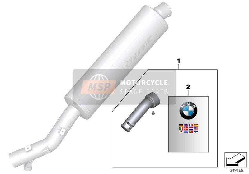 BMW F 800 GS 08 (0219,0229) 2009 Auspuffschalldämpfereinsatz 2 für ein 2009 BMW F 800 GS 08 (0219,0229)