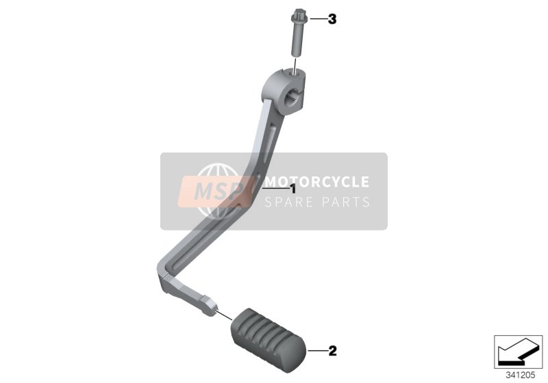BMW F 800 GS 08 (0219,0229) 2009 EXTERNAL GEARSHIFT PARTS/SHIFT LEVER for a 2009 BMW F 800 GS 08 (0219,0229)