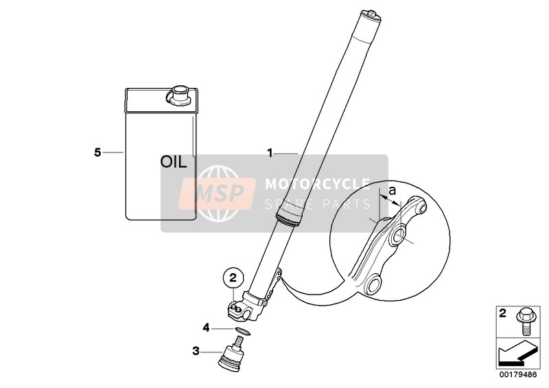 BMW F 800 GS 08 (0219,0229) 2009 Fourche télescopique pour un 2009 BMW F 800 GS 08 (0219,0229)