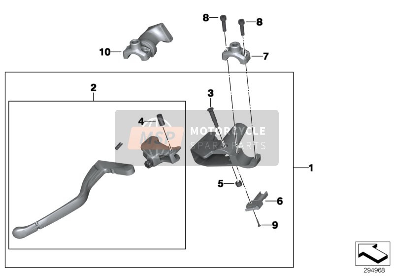 BMW F 800 GS 08 (0219,0229) 2009 Koppelingsarmatuur voor een 2009 BMW F 800 GS 08 (0219,0229)