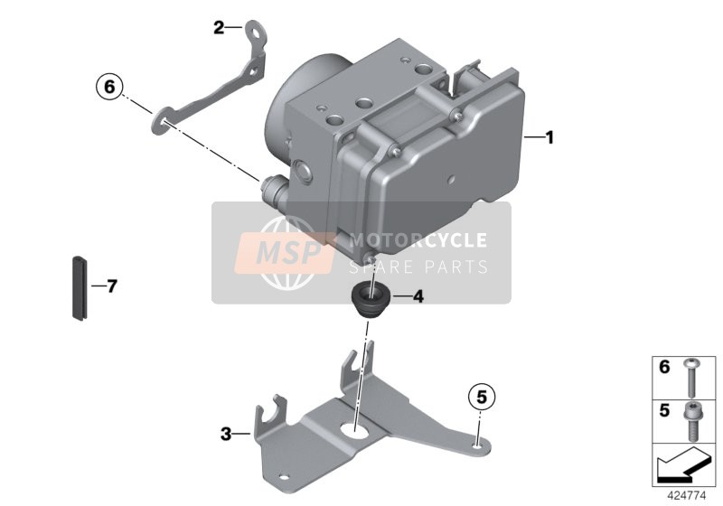 BMW F 800 GS 08 (0219,0229) 2009 Druckmodulator ABS für ein 2009 BMW F 800 GS 08 (0219,0229)