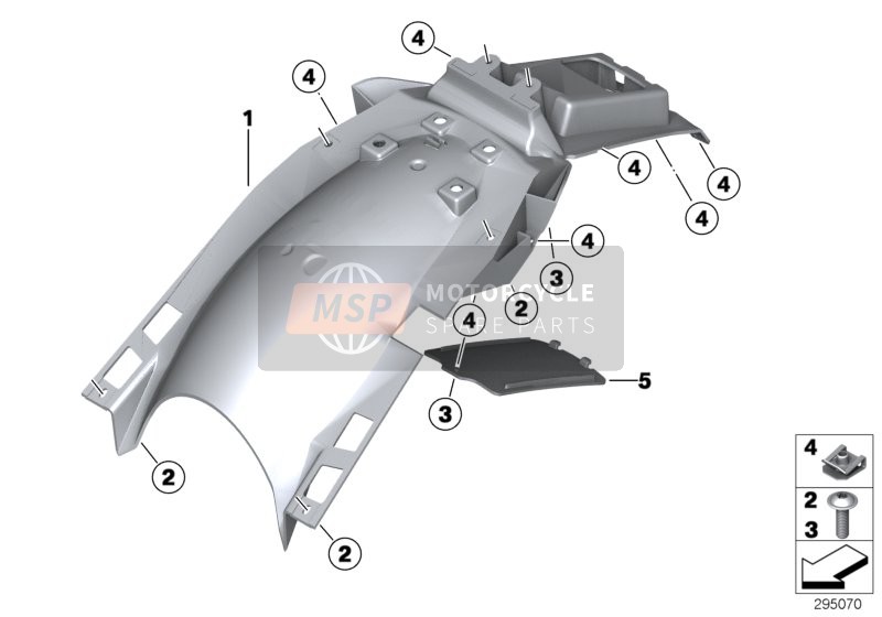 BMW F 800 GS 08 (0219,0229) 2010 Wieldeksel achter voor een 2010 BMW F 800 GS 08 (0219,0229)