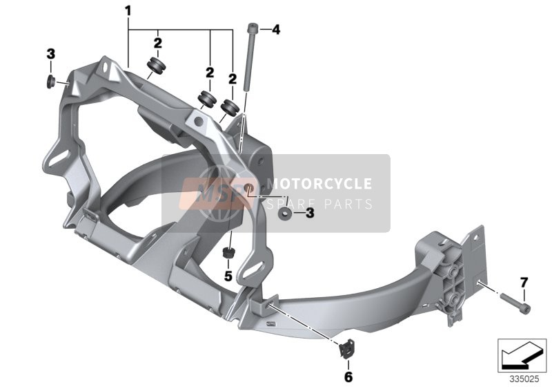 BMW F 800 GS 08 (0219,0229) 2011 Support jupe avant pour un 2011 BMW F 800 GS 08 (0219,0229)