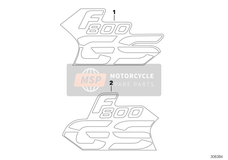 BMW F 800 GS 13 (0B02, 0B12) 2013 ETIKETT für ein 2013 BMW F 800 GS 13 (0B02, 0B12)