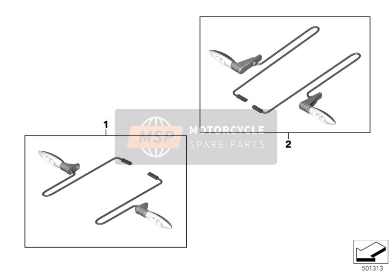 BMW F 800 GS 13 (0B02, 0B12) 2011 Intermitentes LED para un 2011 BMW F 800 GS 13 (0B02, 0B12)