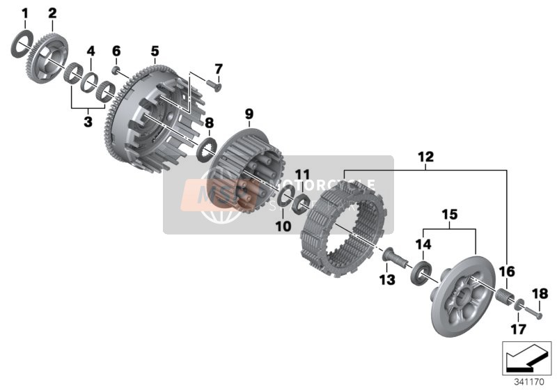 BMW F 800 GS 13 (0B02, 0B12) 2011 Embrayage - pièces singul. pour un 2011 BMW F 800 GS 13 (0B02, 0B12)