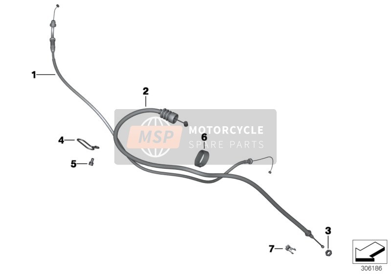 BMW F 800 GS 13 (0B02, 0B12) 2013 Seilzüge für ein 2013 BMW F 800 GS 13 (0B02, 0B12)