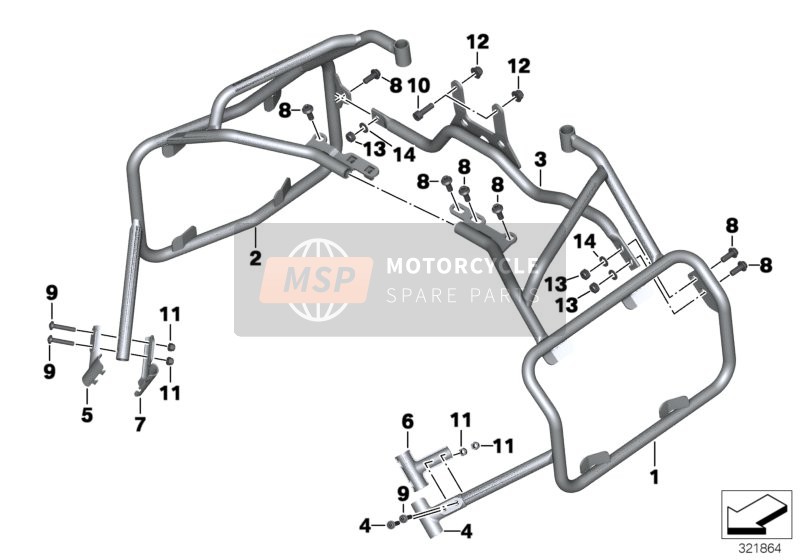 BMW F 800 GS Adve. 16 (0B55, 0B65) 2015 CASE HOLDER for a 2015 BMW F 800 GS Adve. 16 (0B55, 0B65)