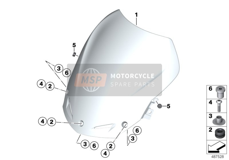 BMW F 800 GT (0B03, 0B13) 2016 Parabrezza / staffa per un 2016 BMW F 800 GT (0B03, 0B13)