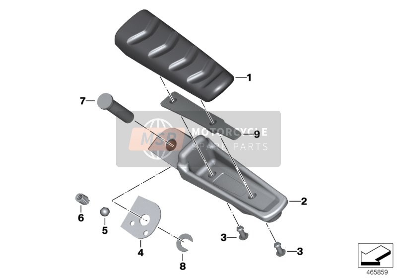 46717700912, Fussrastengummi Ohne Halteblech, BMW, 1