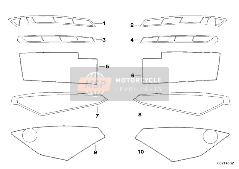 BMW F 800 GT (0B03, 0B13) 2014 Etiqueta adhesiva autoridades 2 para un 2014 BMW F 800 GT (0B03, 0B13)