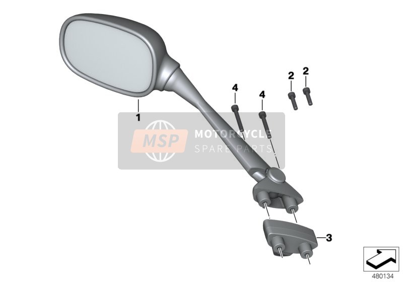 51168535221, Mirror Adapter, Left, BMW, 0