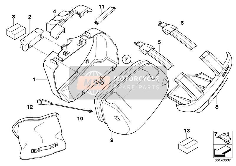 71607688960, Materiaal Rechts, BMW, 1