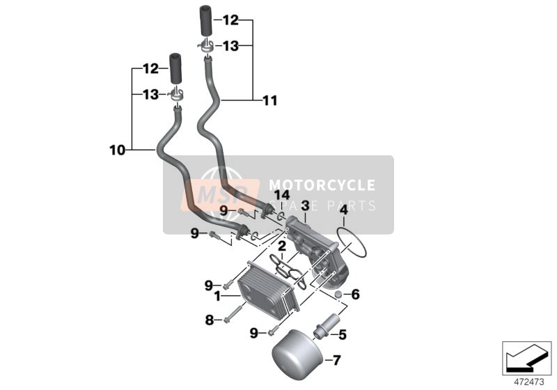 BMW F 800 GT (0B03, 0B13) 2013 Wärmetauscher/Leitungen für ein 2013 BMW F 800 GT (0B03, 0B13)