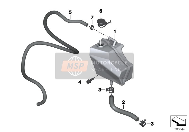 BMW F 800 GT (0B03, 0B13) 2014 Expansionstank für ein 2014 BMW F 800 GT (0B03, 0B13)