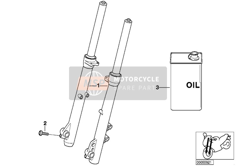 BMW F 800 GT (0B03, 0B13) 2013 Forcella a telescopio per un 2013 BMW F 800 GT (0B03, 0B13)