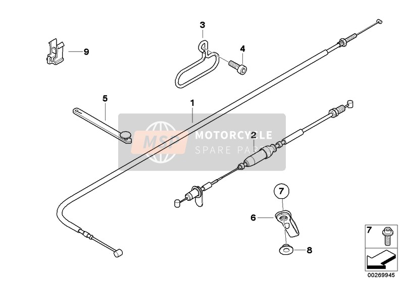 BMW F 800 GT (0B03, 0B13) 2016 Cavi Bowden per un 2016 BMW F 800 GT (0B03, 0B13)