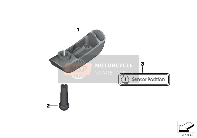 BMW F 800 GT (0B03, 0B13) 2012 Capteur Rdc pour la roue arrière pour un 2012 BMW F 800 GT (0B03, 0B13)