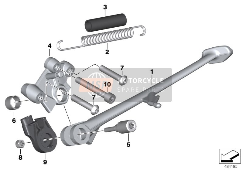 46538530151, Bequille Laterale, BMW, 0