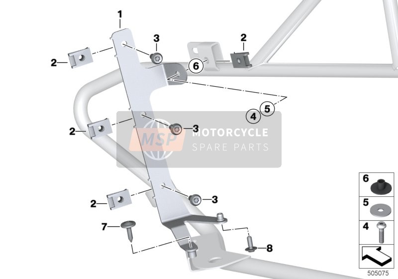 BMW F 800 GT (0B03, 0B13) 2016 Soporte extintor para un 2016 BMW F 800 GT (0B03, 0B13)