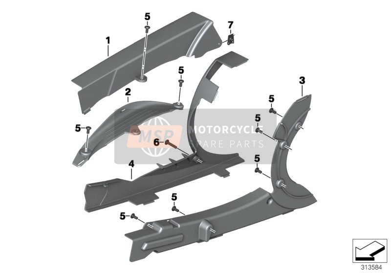 BMW F 800 GT (0B03, 0B13) 2011 Riemenabdeckung für ein 2011 BMW F 800 GT (0B03, 0B13)