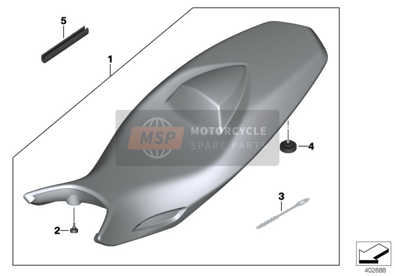 BMW F 800 GT 17 (0B53, 0B63) 2019 Siège banquette 1 pour un 2019 BMW F 800 GT 17 (0B53, 0B63)