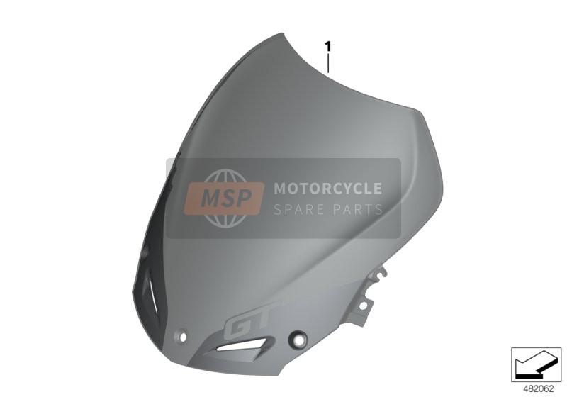 BMW F 800 GT 17 (0B53, 0B63) 2016 Pare-brise teinté mat pour un 2016 BMW F 800 GT 17 (0B53, 0B63)