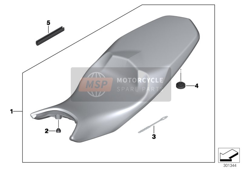 BMW F 800 GT 17 (0B53, 0B63) 2019 Siège banquette 2 pour un 2019 BMW F 800 GT 17 (0B53, 0B63)