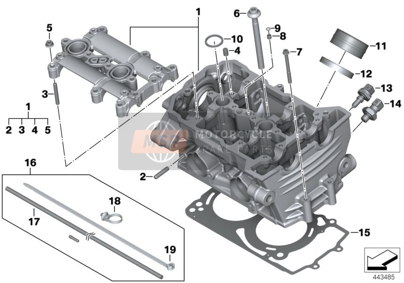 BMW F 800 R (0217,0227) 2005 Cilinderkop voor een 2005 BMW F 800 R (0217,0227)