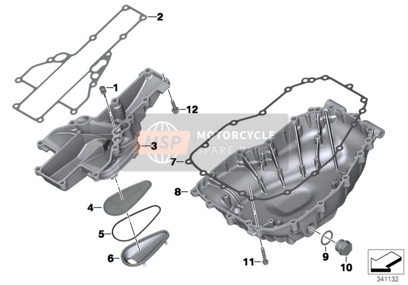 BMW F 800 R (0217,0227) 2008 Olie Pan voor een 2008 BMW F 800 R (0217,0227)