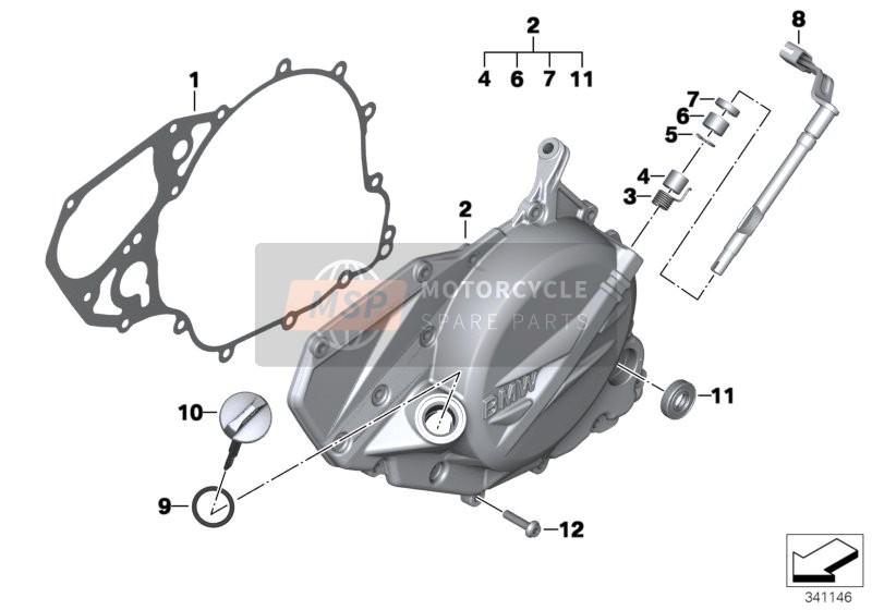 BMW F 800 R (0217,0227) 2011 Couvercle de carter de moteur gauche pour un 2011 BMW F 800 R (0217,0227)