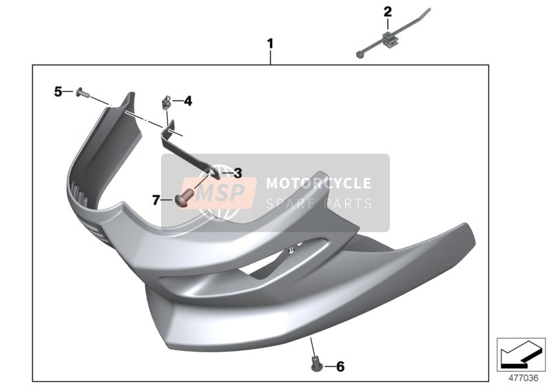 71607699463, Juego Adicional Espoiler Motor, BMW, 0