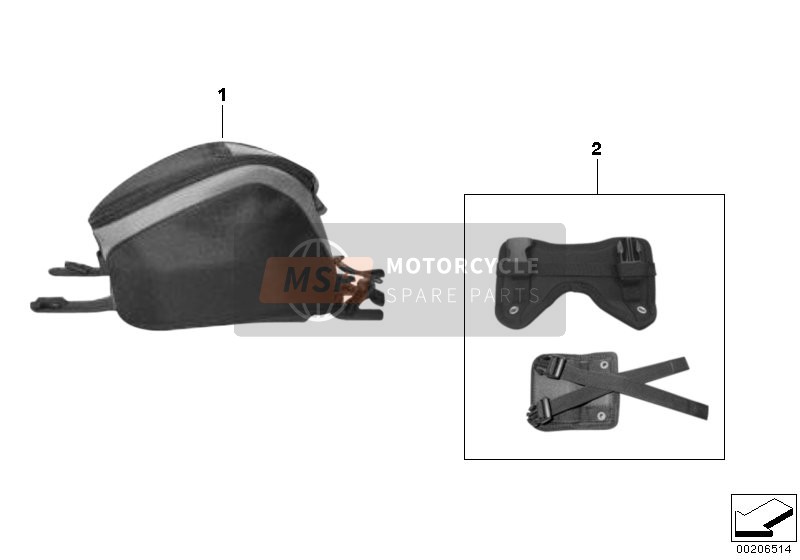 BMW F 800 R (0217,0227) 2014 Tanktasche K71/73 für ein 2014 BMW F 800 R (0217,0227)