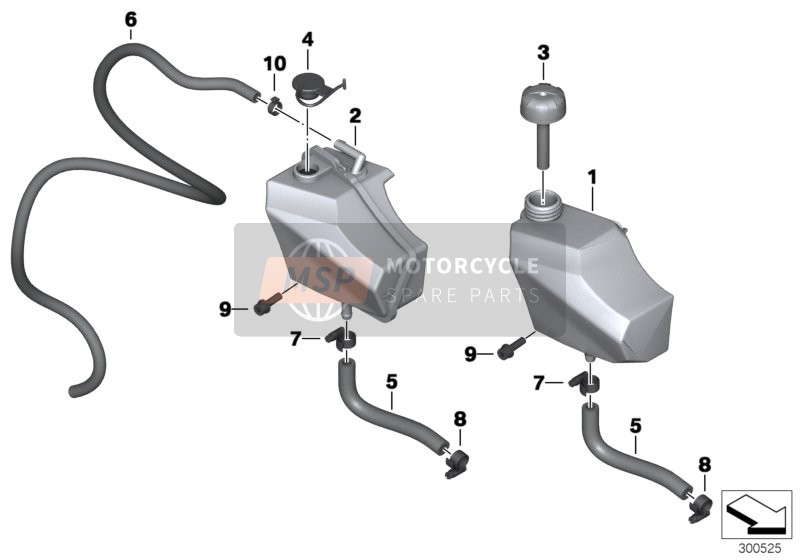 BMW F 800 R (0217,0227) 2008 Tanque de expansión para un 2008 BMW F 800 R (0217,0227)