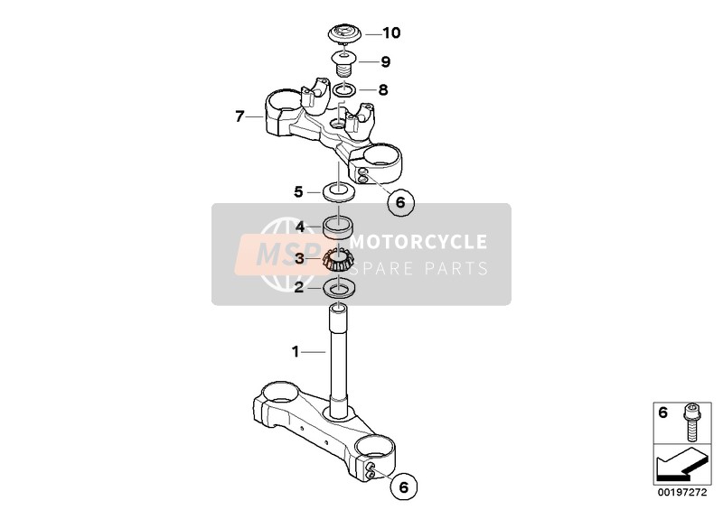 BMW F 800 R (0217,0227) 2014 Gabelbrücke für ein 2014 BMW F 800 R (0217,0227)