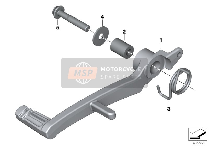 BMW F 800 R (0217,0227) 2005 Pedale del freno per un 2005 BMW F 800 R (0217,0227)