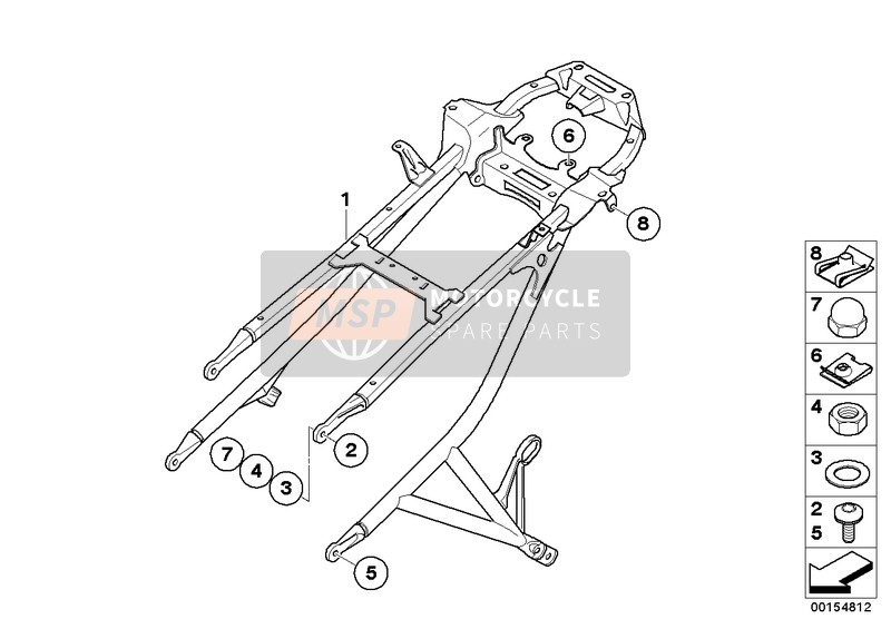 BMW F 800 R (0217,0227) 2014 REAR FRAME for a 2014 BMW F 800 R (0217,0227)