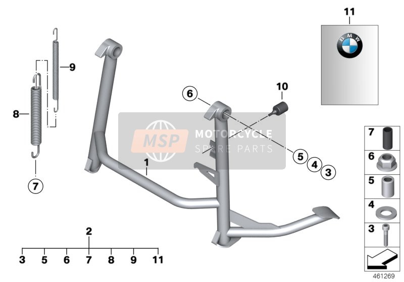 71607698596, Istruzioni Montaggio Cavalletto Ribalt., BMW, 1