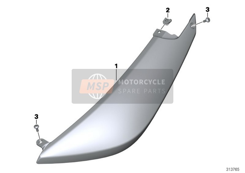 BMW F 800 R (0217,0227) 2013 Garniture, section latérale, arrière pour un 2013 BMW F 800 R (0217,0227)