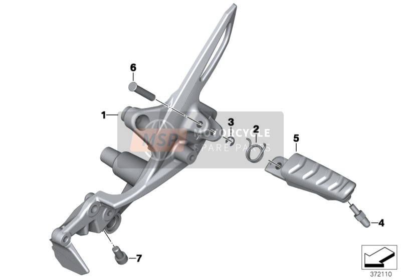 BMW F 800 R (0217,0227) 2006 Sist. poggiapiedi per un 2006 BMW F 800 R (0217,0227)