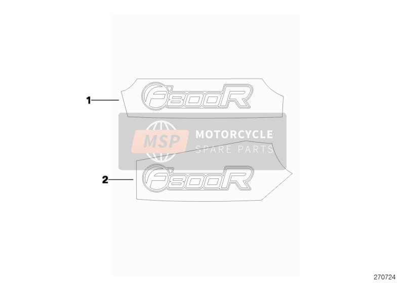 BMW F 800 R 15 (0B04, 0B14) 2014 Emblem F800R für ein 2014 BMW F 800 R 15 (0B04, 0B14)