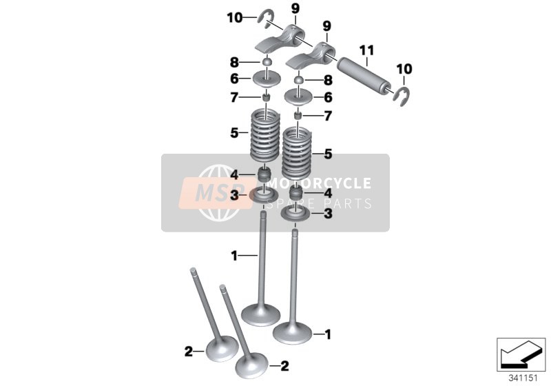 BMW F 800 R 15 (0B04, 0B14) 2014 TIMING GEAR - INTAKE VALVE/EXHAUST VALVE for a 2014 BMW F 800 R 15 (0B04, 0B14)